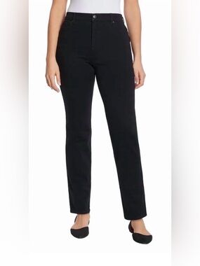 Gloria Vanderbilt Black Straight-Leg Jeans